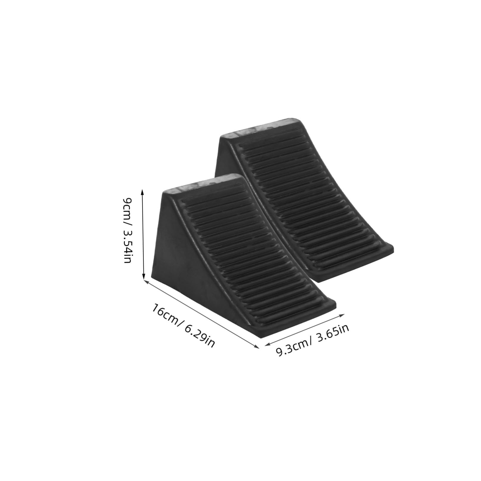 2 Stück Unterlegkeile aus Gummi Schwarz rutschfeste Radstabilisatoren für Anhänger und Wohnwagen Praktisches Camping Wohnwagen Zubehör zur Sicheren Fahrzeugabstellung