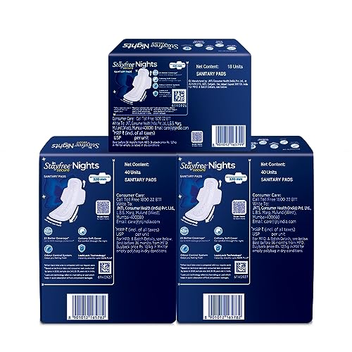 Stayfree Secure Night Sanitary Napkins for Women (98 Pads), Combo Offer pack Buy 80 Pads Get 18 Pads - Image 2