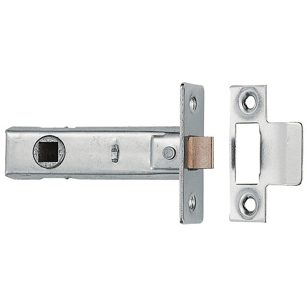 76Mm Tubular Mortice Door Latch Plates & Fixings Included Nickel Plated 5056492559873