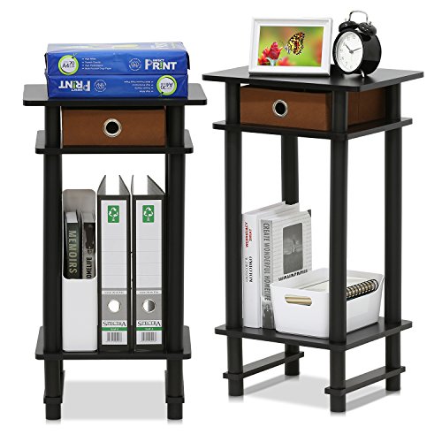 Image of Furinno Turn-N-Tube End Table, 2-Pack, Espresso