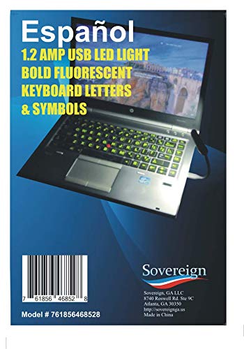 Pegatinas de teclado español/inglés con incrustaciones luminescentes miniatura 4