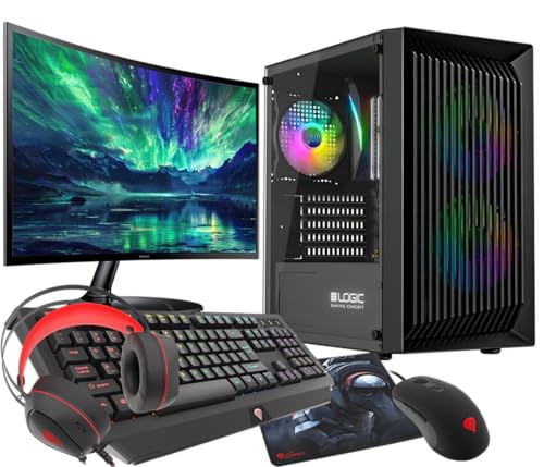 VIST Atos Gaming PC Komplett Set Ryzen 7 5700X RTX 5060 32GB SSD 1TB WiFi 27' W11