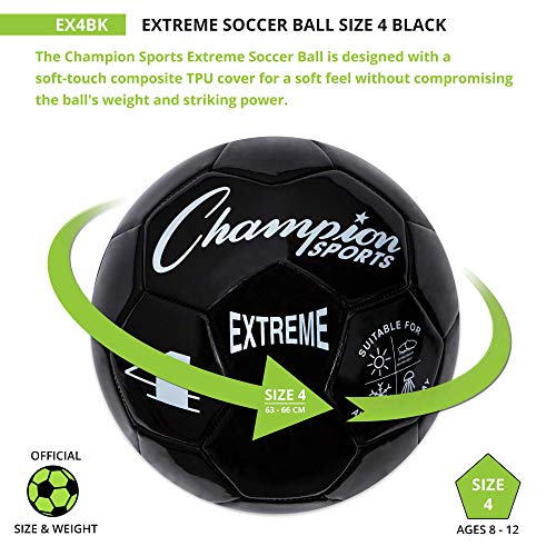Champion Sports Extreme Series Soccer Ball, Size 4 Youth League, All