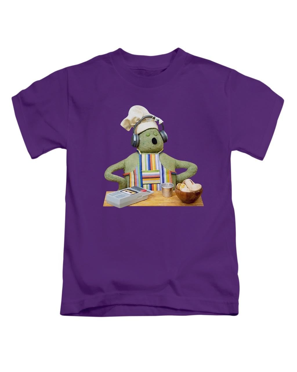 New Spirit Original Unisex Purple Tiny Chef Headphones Mini Chef Cook Cooking Tee T-Shirt Funny T Shirt Top