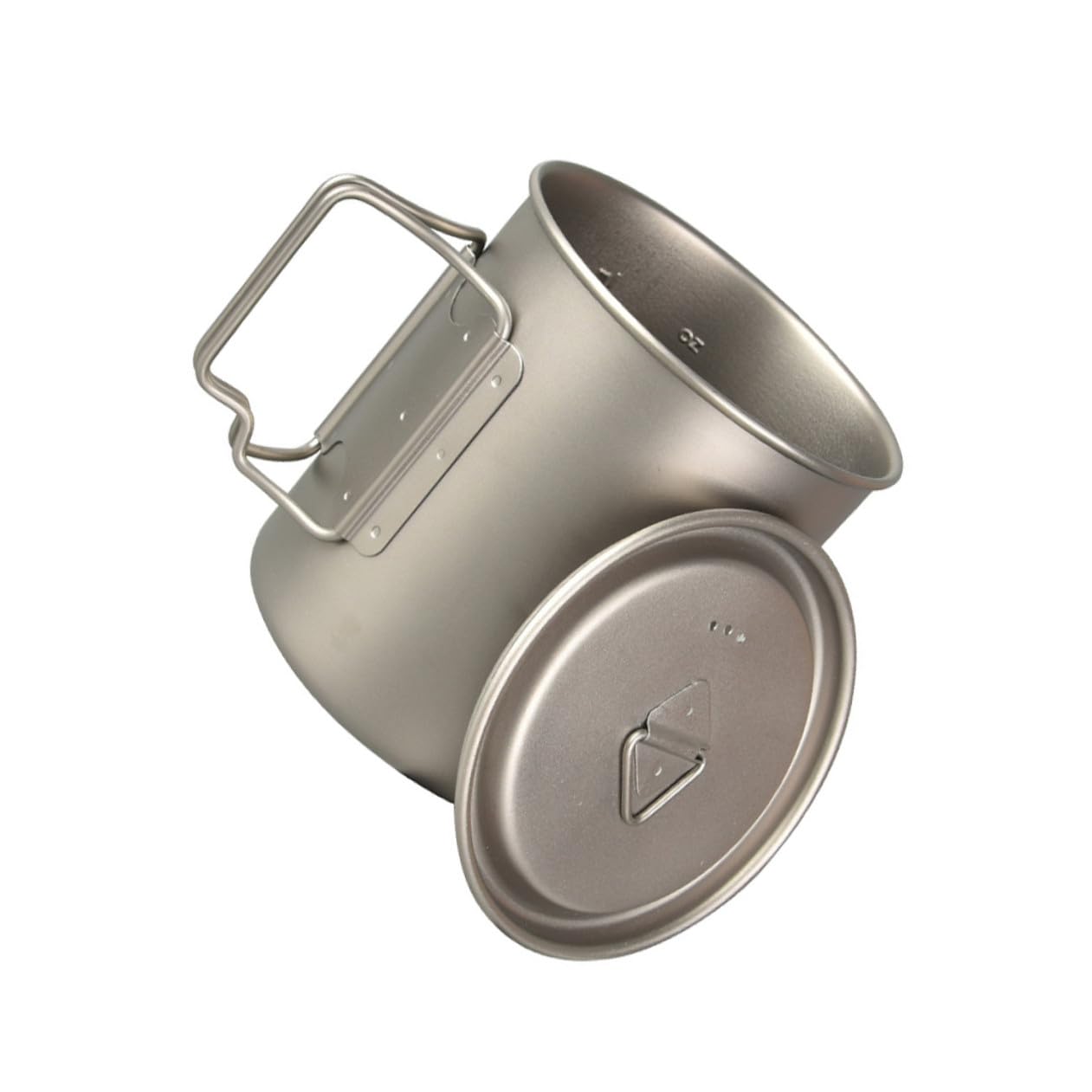Faltbarer Titanbecher 750ml mit Deckel für Camping