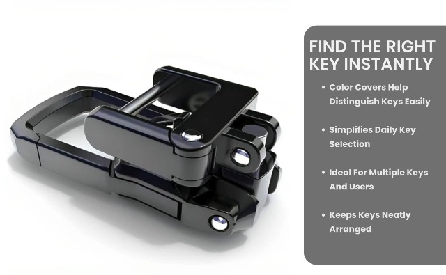 Greenworld black Color Fob Key Heavy Duty Keychain Compatible With