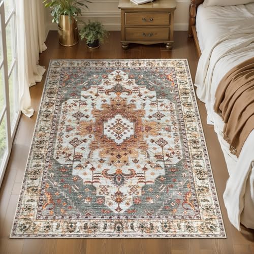 Image of Tangsoo 3x5 Washable Area Rugs, Oriental Non Slip Accent Rugs for Entryway