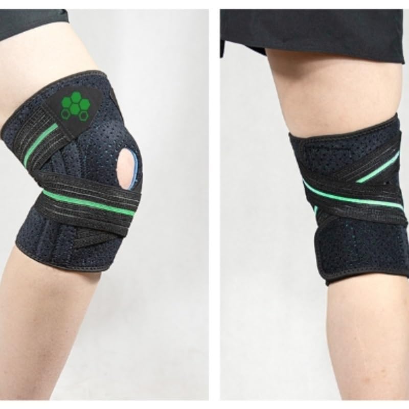 Breathable Straps With Pressure Adjustable Sports Outdoor Knee Pads with Silicone Spring Strip Support