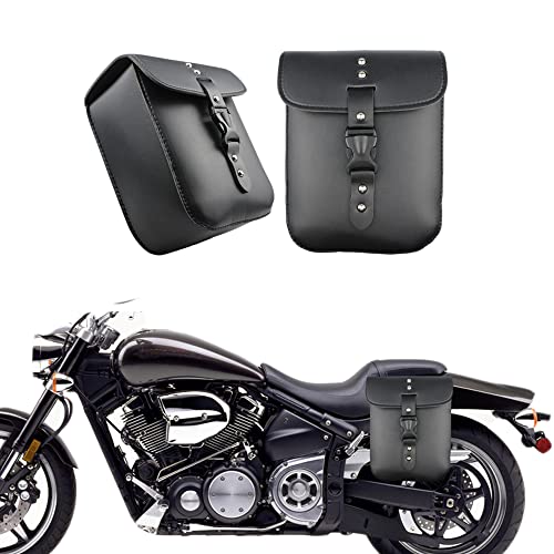 Alforja lateral para motocicleta, bolsa de herramienta de cuero PU impermeable para almacenamiento miniatura 5