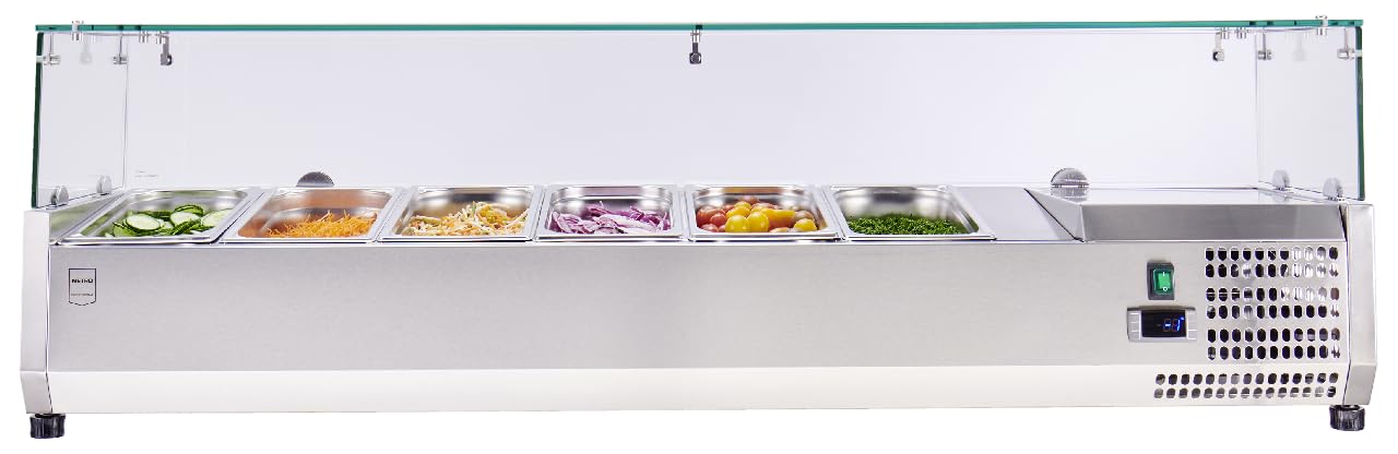 METRO Professional Vitrina refrigerada GHS1150, 53 L, refrigeración por aire, 180 W, color plata