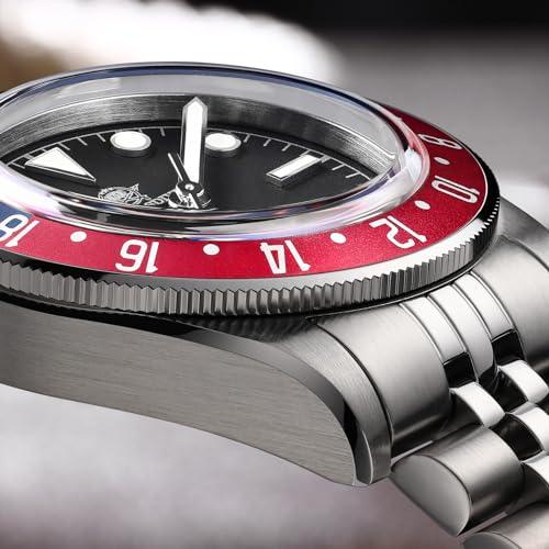 Image of ADDIESDIVE GMT Watches for Men Dive Water-Resistance Luminous Analog GMT Quartz Watch