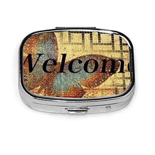 Preisvergleich Produktbild Schöne Meeresschildkröte benutzerdefinierte Mode Silber Quadrat Pillendose Medizin Tablet Halter Brieftasche Veranstalter Fall für Tasche oder Geldbörse