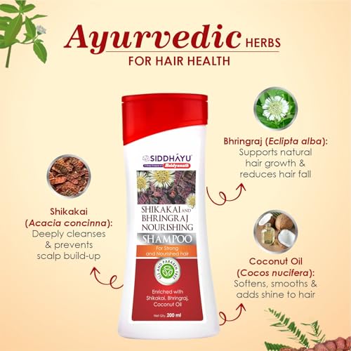 Image of Baidyanath Asli Ayurved Shikakai and Bhringraj Nourishing Shampoo I Hair Strong Shampoo I Coconut Oil I 200 ML