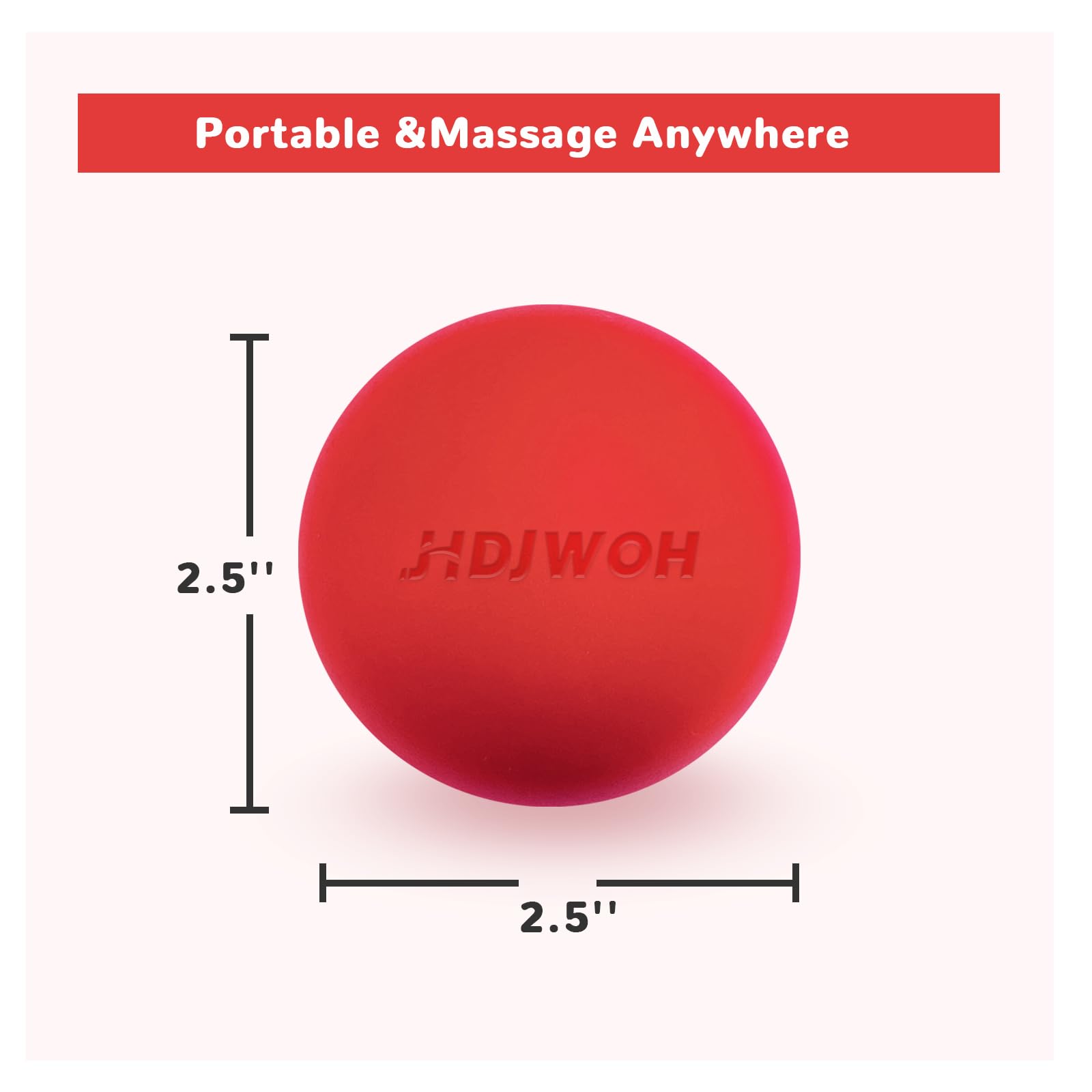 Tragbarer Lacrosse-Ball, Massageball, Therapie, Yoga, myofasziale Entspannung und Triggerpunkttherapie, Rückenmassageball, Fußmassageball-Roller (2 Stück)
