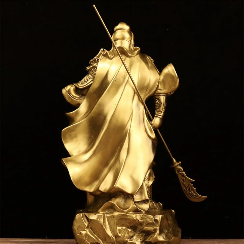 Posąg Buddy Wewnątrz Dom Biznes Bogactwo Feng Shui Dekoracja Mosiądz Guan Gong Bóg bogactwa Statua Adoracja Rzemiosło Ornament Medytująca Posąg Buddy Figurka Rzeźba