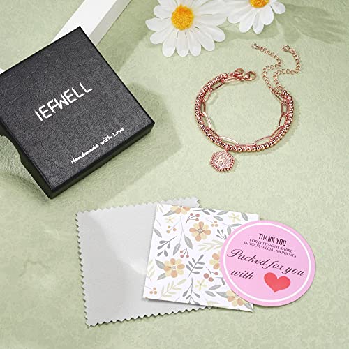 Iefwell Rose Gold Bracelets For Women, Rose Gold Plated Letter J Bracelets Paperclip Link Bracelet For Girls Rose Gold Bracelets For Women Teen Girls Initial Bracelets Rose Gold Jewelry #TOP6