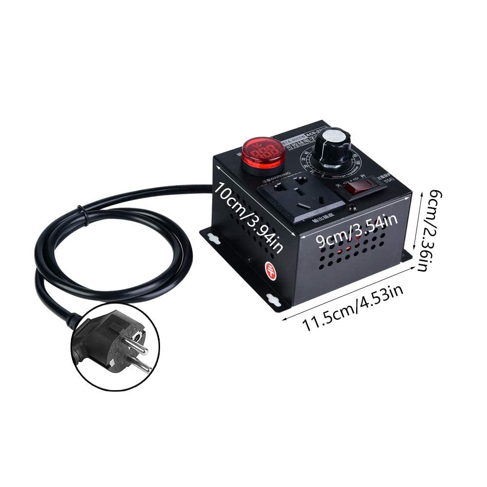 Variateur régulateur de tension 220V 9A 4000W pour ventilateur de moteur AC (EU Plug)