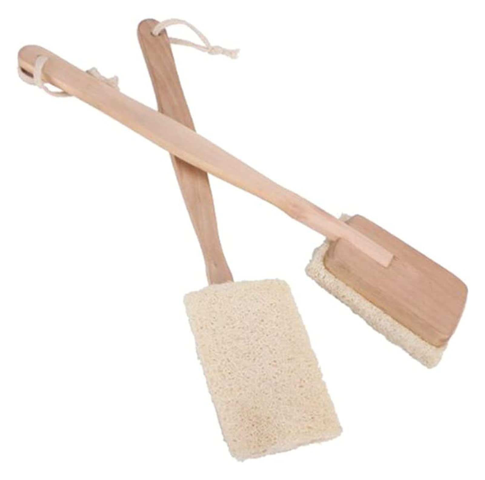 Cepillo de baño con Mango Largo, Cepillo de lufa Natural, Cepillo Exfoliante para el Cuerpo, Cepillo para la Espalda, Cepillo de baño y Ducha Corporal, cepillos para el Cuerpo y el baño