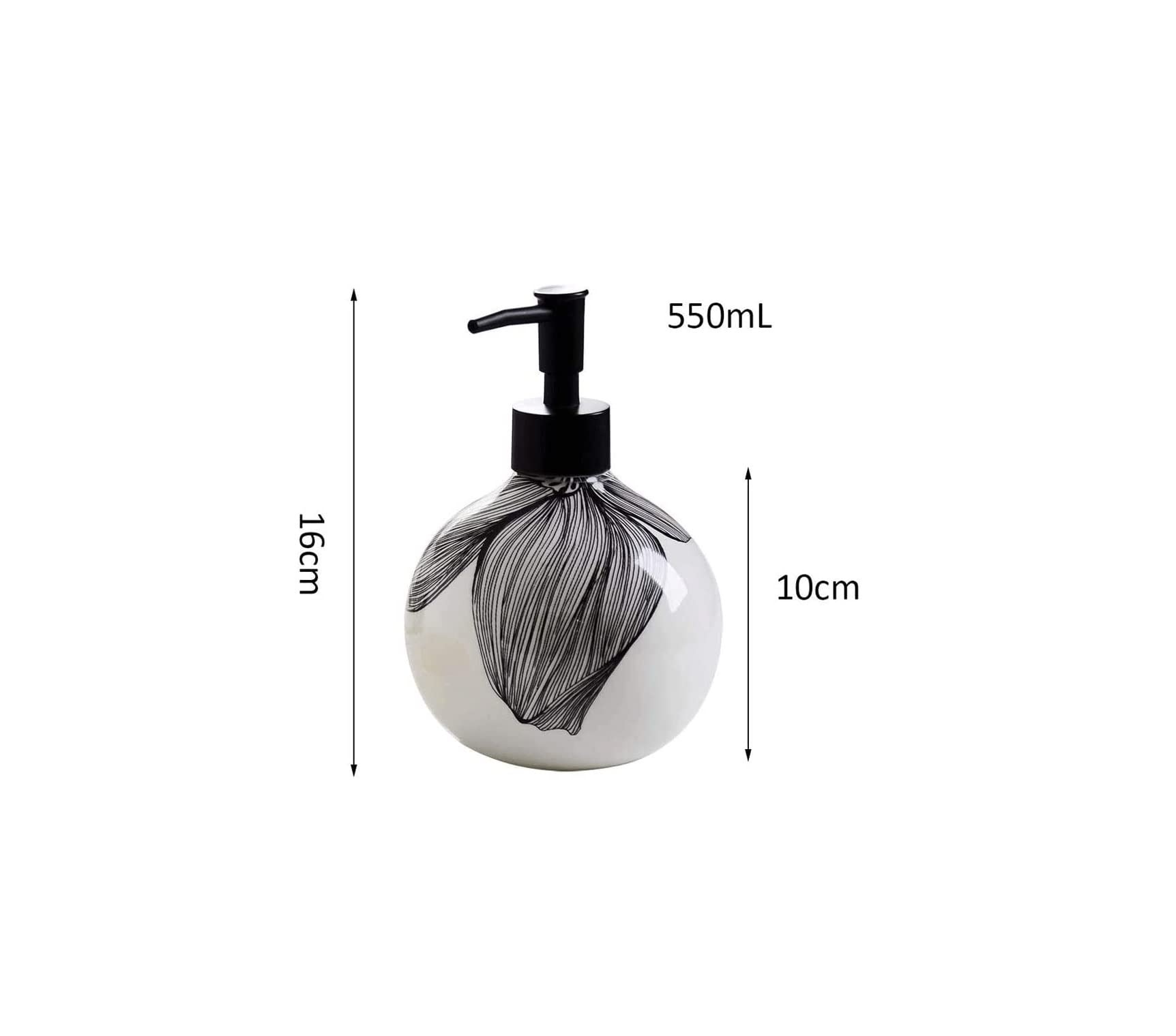 Distributori di Sapone, Dispenser di Sapone in Ceramica, Dispenser di Sapone e lozione, Dispenser di Sapone Liquido Ricaricabile in Ceramica