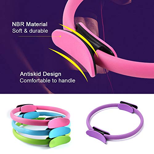 Leeofty Anel de fitness Exercício Anel de Yoga Círculo Pilates para mulher Anel de fitness Exercício