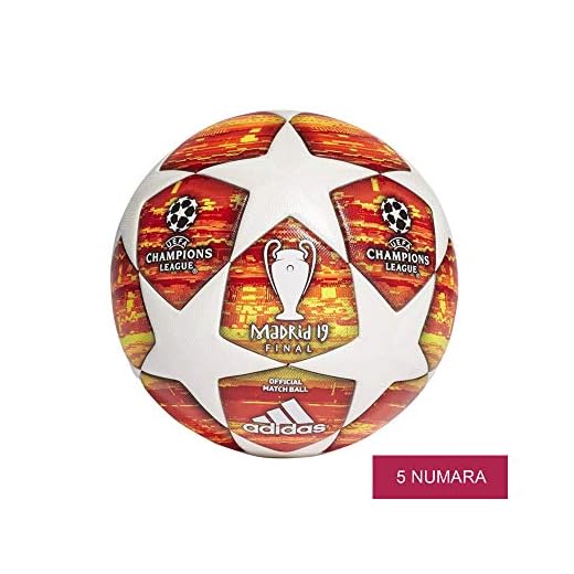 adidas Finale OMB Ball, Weiß/Scharlachrot/Sonnenrot, 5