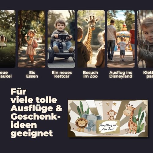 LINDFALL® Wunschgutschein Kinder, Goldenes Ticket, Geschenkgutschein Mädchen Jungen, Rubbelgutschein zum selber beschriften mit Umschlag, Disneyland Gutschein, Rubbellose selber machen