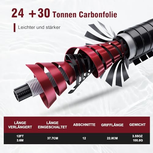 Kit complet de cannes à pêche Tenkara pour débutants facile à lancer - 2