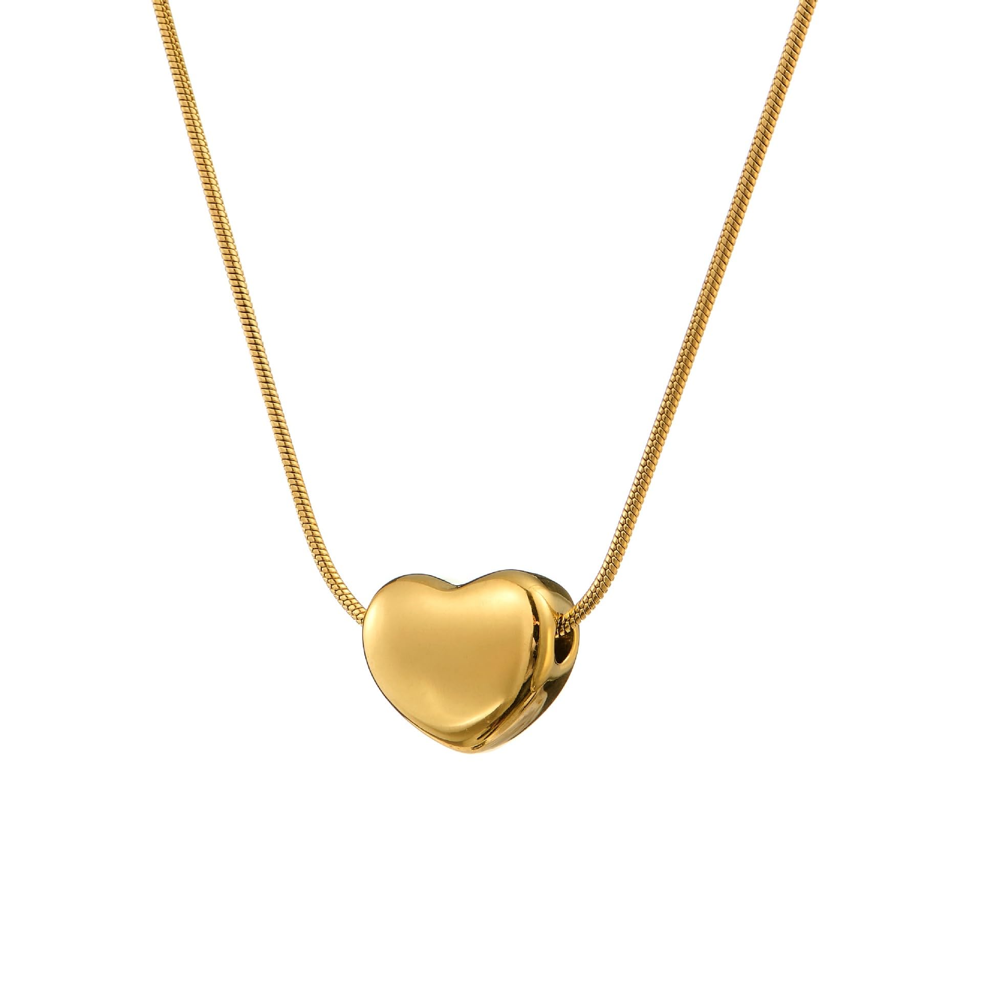 pendant necklace chain for women girls Love anti tarnish stainless steel gold stylish Neck Chain | Heart Locket | Modern Design | Birthday Gift Valentine| Aesthetic Jewellery | Accessories-image-43