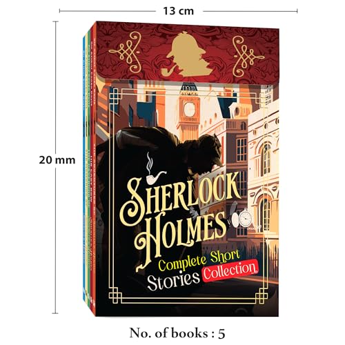 Image of Sherlock Holmes Complete Short Stories Collection | Box Set of 5 Unabridged Books: The Adventures of Sherlock Holmes, The Memoirs of Sherlock Holmes, The Return of Sherlock Holmes, The Casebook of Sherlock Holmes, and His Last Bow | Gift-Ready Sturdy Box