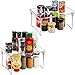 Yesland 2 mensole da cucina impilabili con gambe in metallo pieghevoli, portaspezie, organizer da cucina per stoviglie e scorte