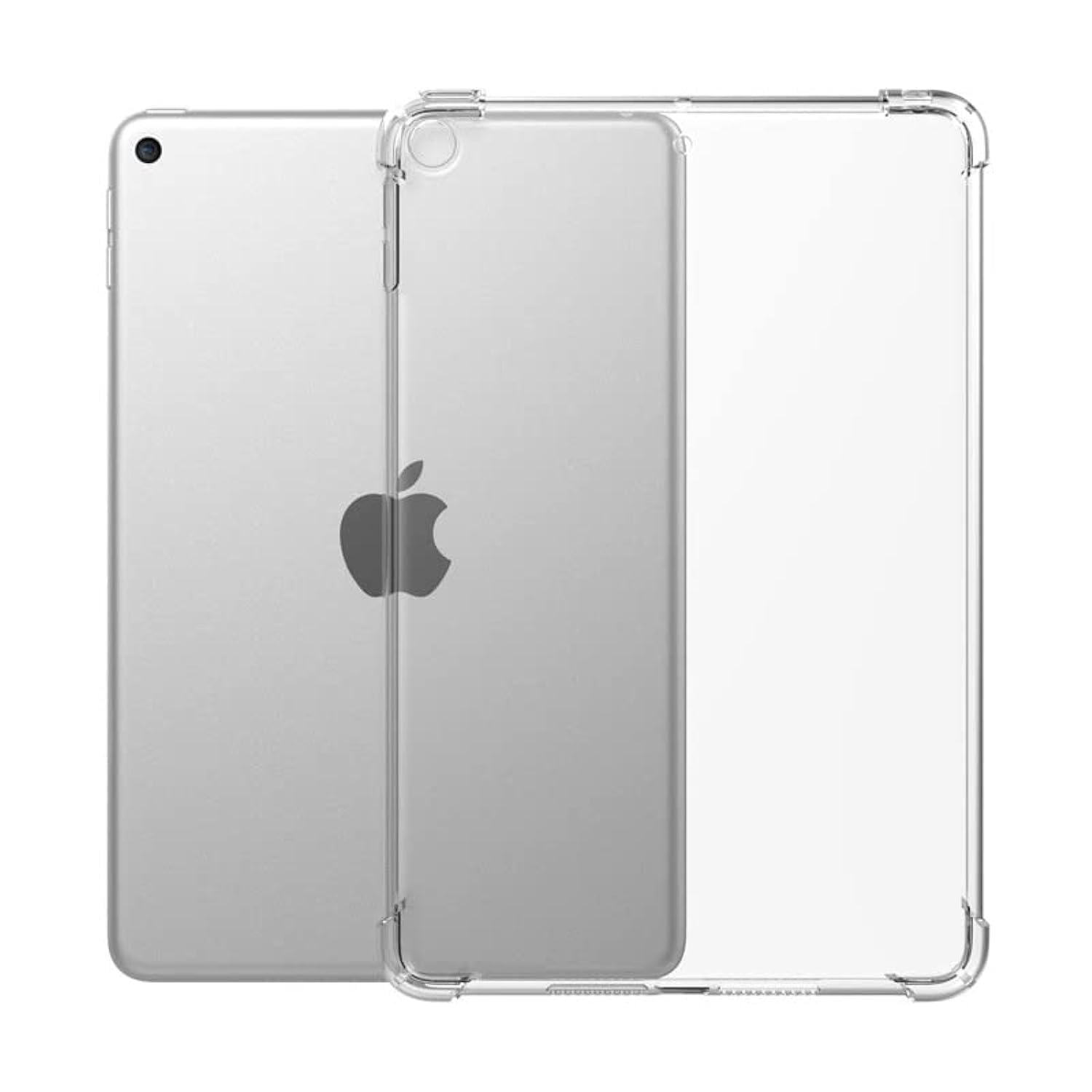 Al-HuTrusHi Compatible with iPad Mini 1/2/3/4/5 (7.9 inches) Case Cover Corner Protection Bumper Soft Silicone Shockproof Ultra Slim Premium Apple iPad Mini 1st 2nd 3rd 4th 5th (Transparent)