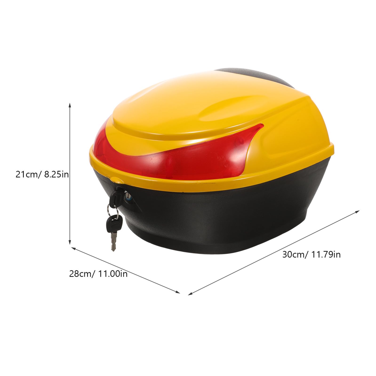 INOOMP Baule Posteriore Capacità Sufficiente in Plastica Piccolo per Lavorazione Fine, Resistente alla Deformazione per Conservare Casco e Attrezzi