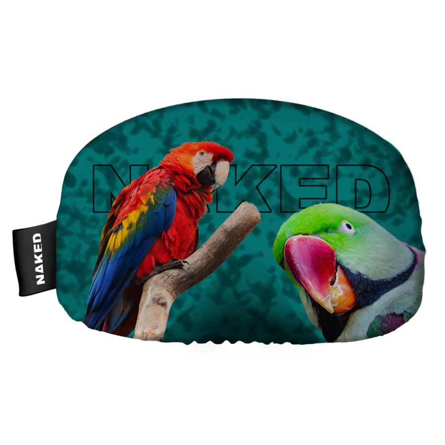 NAKED Optics Ski Goggles Protective Cover, Microfibre Glass Protection Cover, One Size (Parrot)