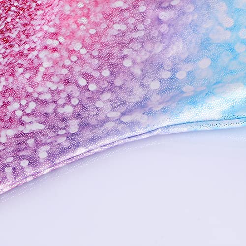 Leotards for Girls Gymnastics Toddler Dance Biketards Mermaid Unicorn Athletic Dance Wear Shiny Rainbow Blue Hotpink