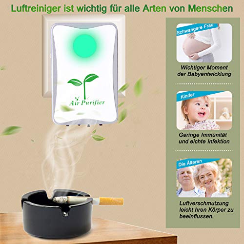 Belita Amy Air Purifier, Plug in Air Purifier for Home Mini Portable Silent Air Purifier Travel-Size Air Cleaner for House Bedroom Bathroom Kitchen Remove Pet Smell Cigarette Smoke Odor