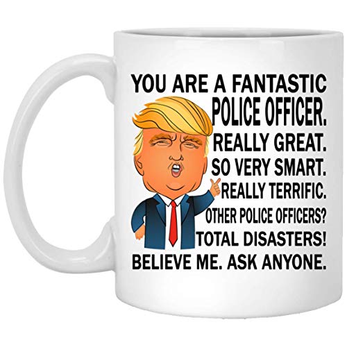 Police Coffee Cup, Trump Mug Police Officer Gifts, Police Academy Graduation Gifts, Cup For Husband, Boyfriend, Girlfriend, Wife, Best Friend, Dad, Mom 11oz