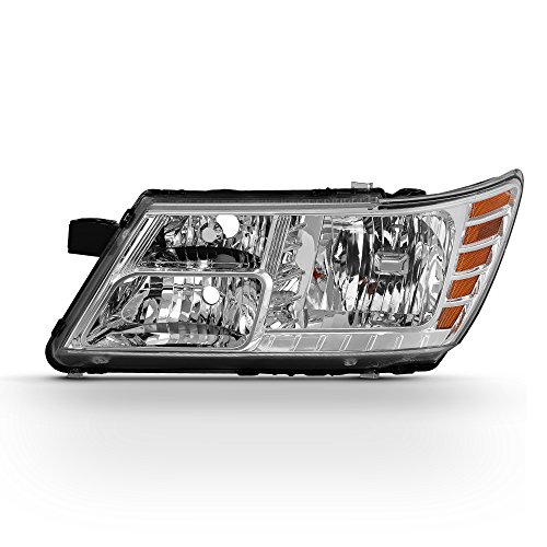 AKKON - For 2009-2020 Dodge Journey Driver Side Only Headlight Assembly Chrome Housing Clear Lens