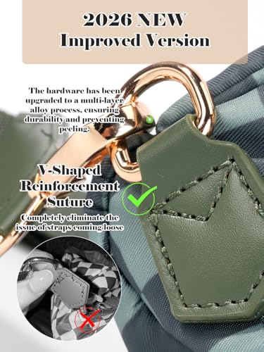 Image of Black and White Checkered Crossbody Bag Bum Bag for Women,Spacious Checkered Purse Fanny Packs Belt Bag