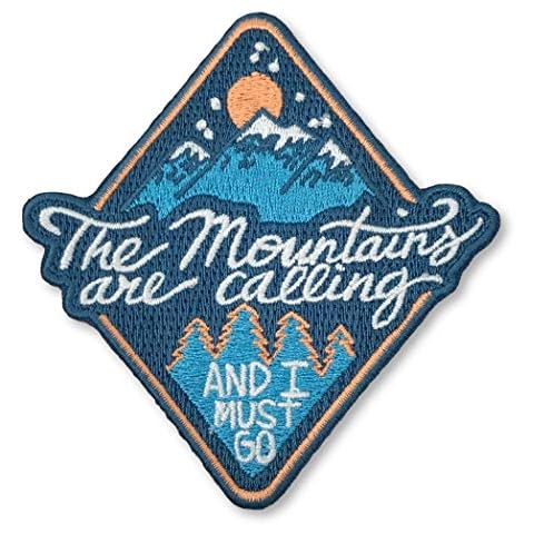 O'Houlihans - The Mountains are Calling and I Must Go Iron on Patch - Hiking, Camping, Travel, Adventure Patch Cover
