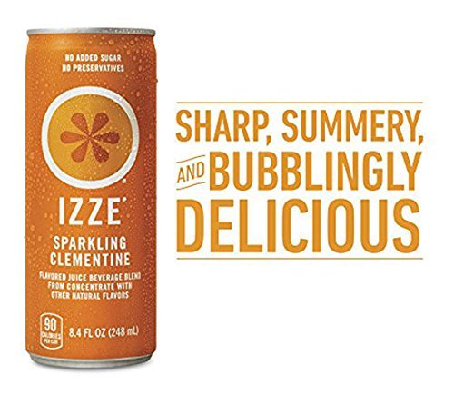 IZZE Sparkling Juice, Clementine, 8.4 Fl Oz (12 Count)