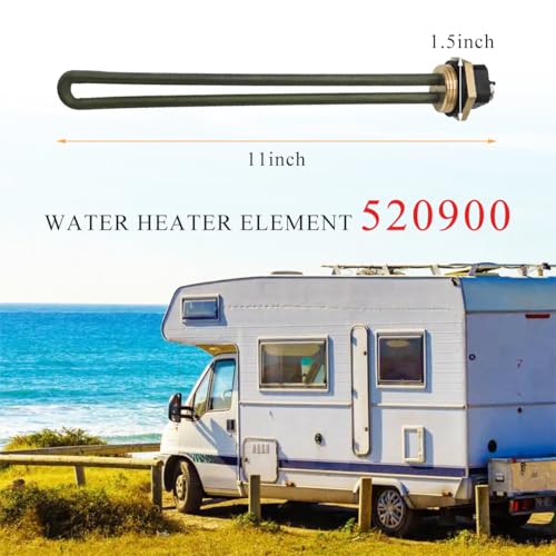 Image of Yourkar RV Water Heater Element, 520900 Heating Element Fit for Suburban RV SW Series, Upgraded 1440 Watts 120 Volts Electric Water Heater Element Replacement, Car Accessories