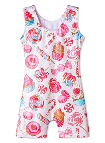 Image of HOZIY Gymnastics Leotards for Girls Unicorn Aurora Rainbow Mermaid Dinosaur Cupcake Sparkle Biketard Toddlers Kids Children