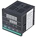 Kadimendium Inteligentny regulator temperatury, AC 220 V, zakres 0-400 °C, uniwersalny, 2-wyświetlaczowy, napięcie wyjściowe, termostat z armaturą do piekarnika do inkubatora