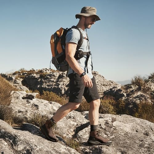 Image of NORTIV 8 Men's Mid Waterproof Hiking Outdoor Lightweight Breathable Trekking Camping Mountaineering HydroTrek Shoes
