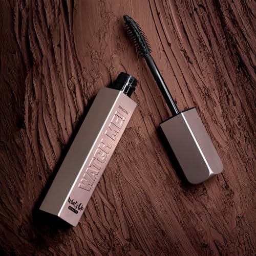 Image of Whats Up Beauty - Watch Me! Brown Volumizing and Lengthening Mascara with Peptides + Vitamin B5 | Clean, Cruelty-Free, Sustainable | Made in Italy | Lash Care for Conditioning & Strength
