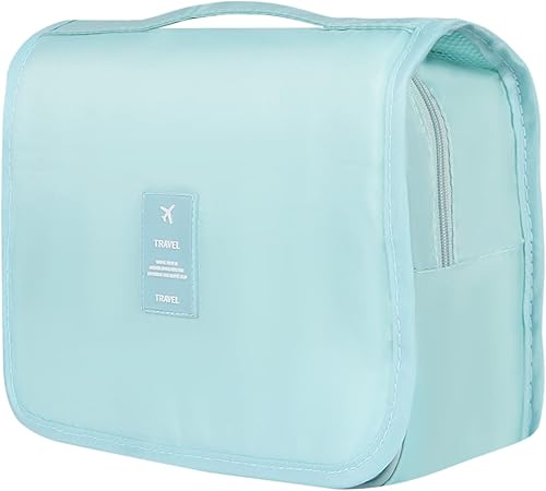 Fesaymi - Neceser de viaje para colgar Bolsa de cosméticos de maquillaje resistente al agua organizador de viaje para accesorios champú contenedor