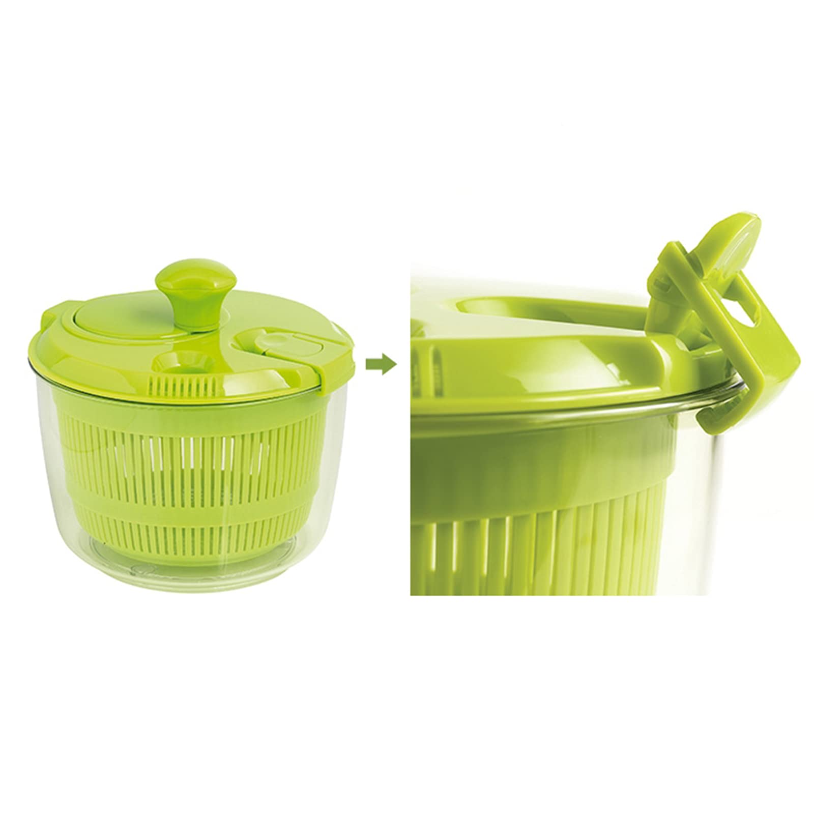 CASOTA Centrifuga for Insalata Multiuso, Grande, 5 Litri, asciugatrice Rapida, Facile da Pulire, lavasciuga for Insalata for Frutta e Verdura, Gratis, centrifuga for Frutta, affettatrice da Cucina