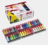 umfassendes Sortiment brillanter, reiner Farben auf der Basis einer 100% Acrylemulsion und mit hochwertigen Pigmenten