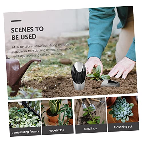3 palas de acero inoxidable para jardinería y bonsái miniatura 4