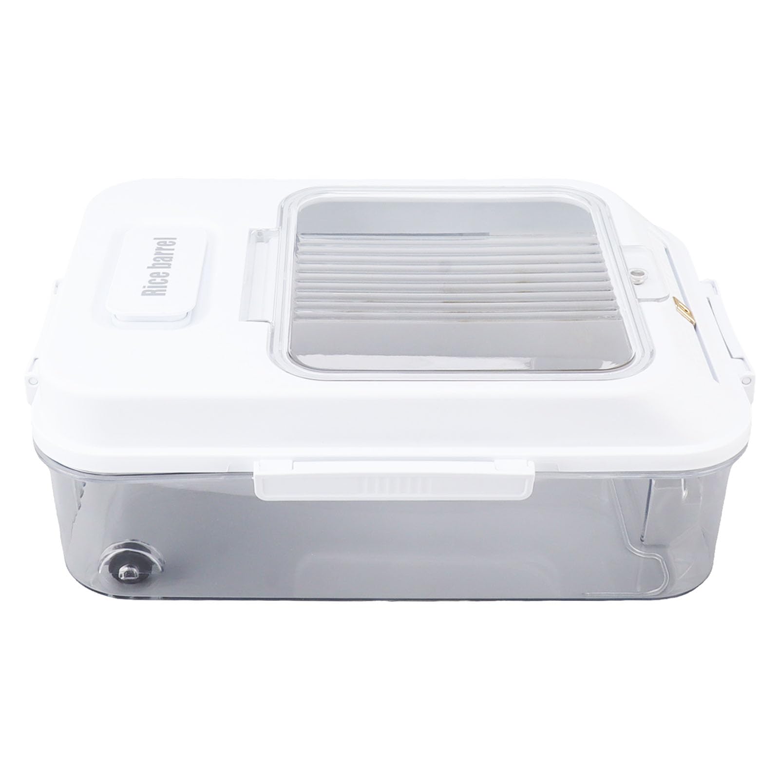 Contenitore per la conservazione del riso con coperchio ribaltabile magnetico e piccola scatola incorporata, PP e PET per uso alimentare, sigillato ermeticamente, riutilizzabile e (S550 ml 8000 mAh)